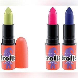 3x NEW MAC Trolls Lipsticks Midnight Troll, Can’t be Tamed, Dance off Pants Off💄